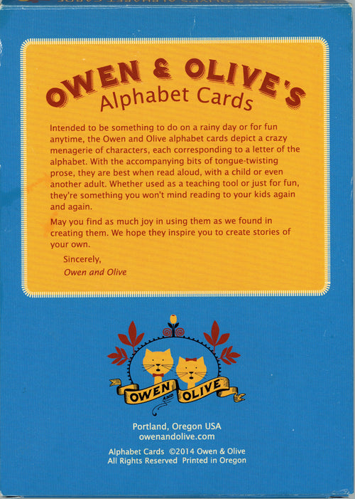 Owen and Olive's Alphabet Cards